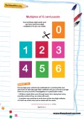 Multiples of 6 card puzzle