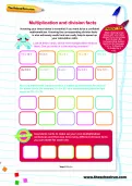 Multiplication and division facts worksheet