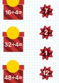 Learning division facts for the four times table tutorial