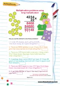 Multiplication problems using long multiplication worksheet