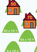Multiplying a one digit or two digit number by 10 tutorial