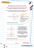 Multiplying and dividing decimals worksheet