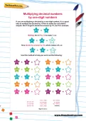 Multiplying decimal numbers by one-digit numbers