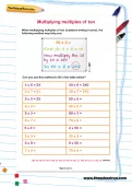 Multiplying multiples of ten worksheet