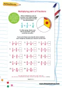Multiplying pairs of fractions worksheet