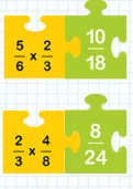 Multiplying pairs of fractions tutorial