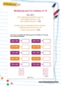 Multiplying pairs of multiples of 10 worksheet