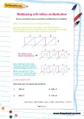 Multiplying with lattice multiplication worksheet