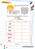 My very first spelling test