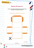 Mystery 3D shape net worksheet