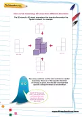 Non-verbal reasoning worksheet: 2D views from different directions