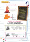 Non-verbal reasoning worksheet: 2D views of 3D shapes
