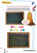 Non-verbal reasoning worksheet: Adding and subtracting shapes
