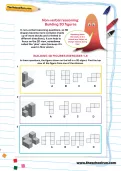 Non-verbal reasoning worksheet: Building 3D figures