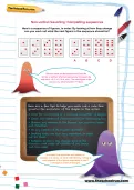 Non-verbal reasoning worksheet: Completing sequences