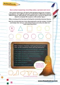 Non-verbal reasoning worksheet: Counting sides, symbols and more