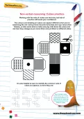 Non-verbal reasoning worksheet: Cubes practice