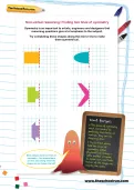 Non-verbal reasoning worksheet: Finding two lines of symmetry