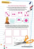 Non-verbal reasoning worksheet: Folding figures