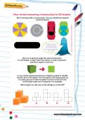 Non-verbal reasoning worksheet: Introduction to 3D shapes