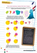 Non-verbal reasoning worksheet: Looking at the size of shapes