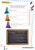 Non-verbal reasoning worksheet: Reflection revision