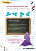 Non-verbal reasoning worksheet: Rotating 3D shapes