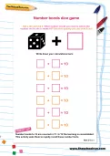 Number bonds dice game