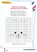 Number colouring: odd and even numbers