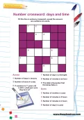 Number crossword: days and time