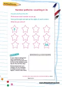 Number patterns: counting in 3s worksheet