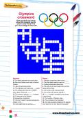 Olympics crossword for children