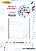 Olympics wordsearch for kids