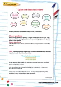 Open and closed questions worksheet