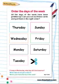 Order the days of the week worksheet