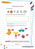 Ordering coin values worksheet