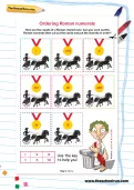 Ordering Roman numerals worksheet