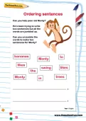 Ordering sentences worksheet