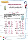 Page from Year 4 Function Machine worksheet