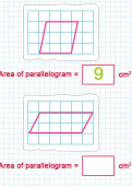 Calculating the area of a parallelogram tutorial