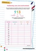 Partitioning: ones, tens and hundreds worksheet
