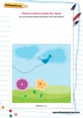 Pencil control: trace the lines worksheet