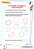 2D shapes: Pentagons and hexagons