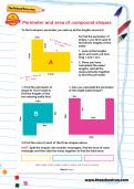 Perimeter and area of compound shapes worksheet