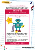 Persuasive texts: advertising worksheet
