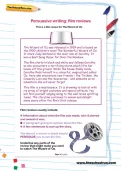 Persuasive writing: film reviews worksheet