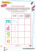 Phase 2 phonics bingo game