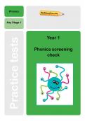 Y1 Phonics Screening practice checks
