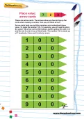 Place value arrow cards