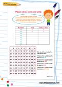 Place value: tens and units worksheet